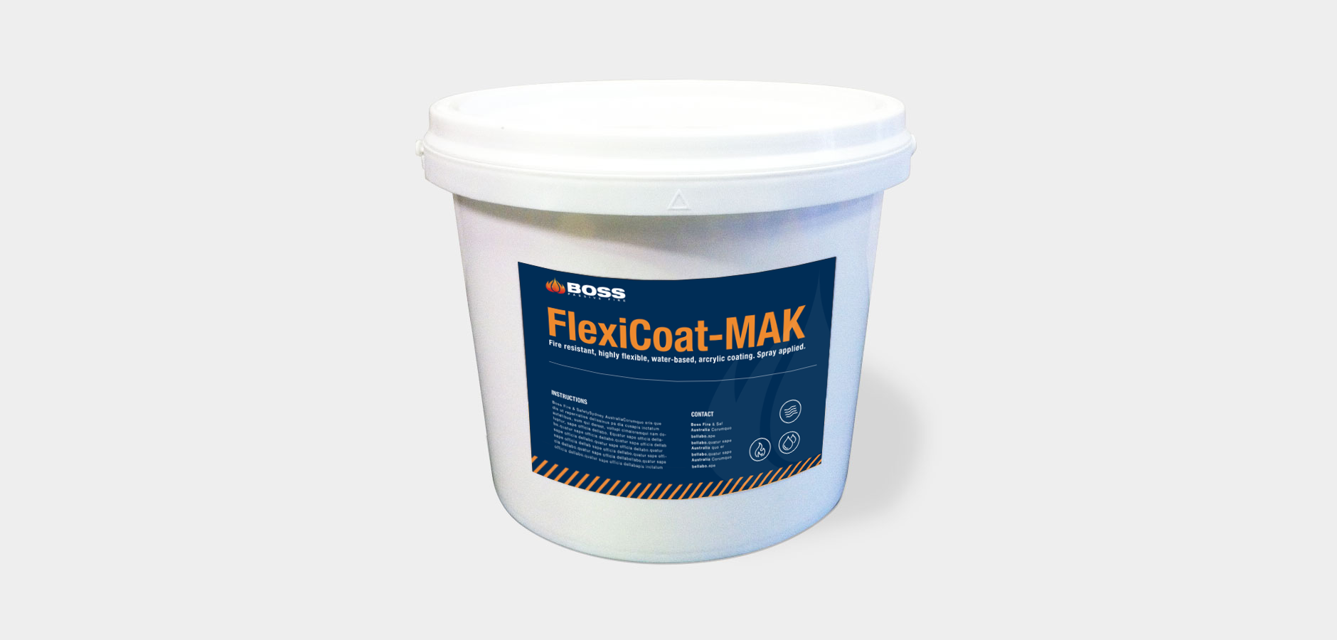FlexiCoat-MAK comes in an easy-to-use 5L pail